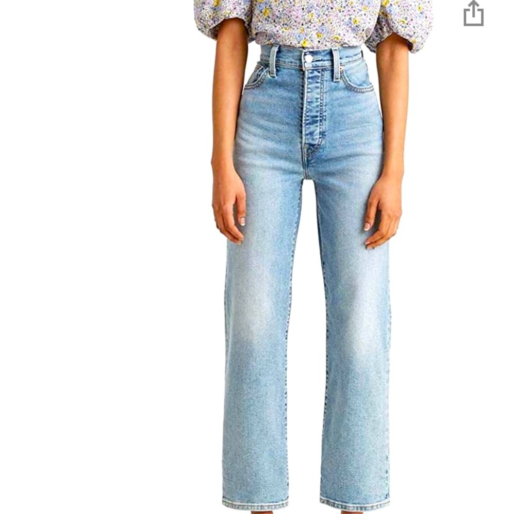 Womens Levi’s ribcage straight ankle mom jeans